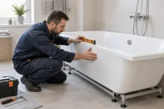Иллюстрация услуги: установка акриловой ванны