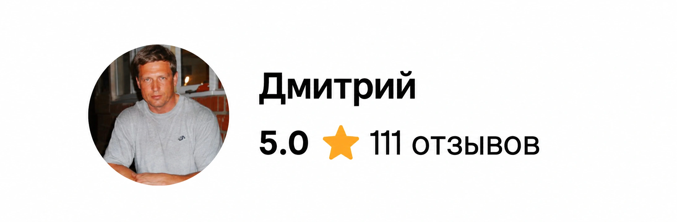 Изображение после ИИ-обработки. Аккаунт сервиса «Сервис 360» на Avito под именем «Дмитрий»: рейтинг 5,0, 111 отзывов